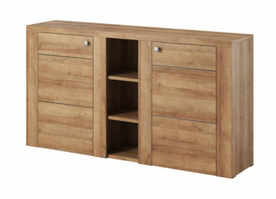 Arte Elegant Larona 26 Sideboard Cabinet 1550mm In Oak Riviera - Vintage Luxury For Any Space H850mm D370mm - image 1