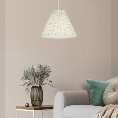 Ditsy White Floral Tapered Lamp Shade (D)25Cm - image 1