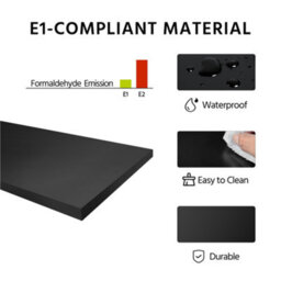 Yaheetech Black 3-Drawer Bedside Table Modern Style - thumbnail 8