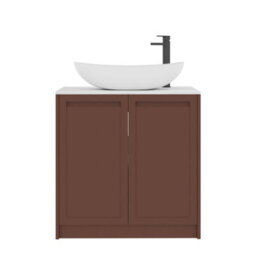 Royal Bathrooms Royal Bathroom Elmore 800mm Terracotta Clay Freestanding Countertop Bathroom Vanity Unit 2 Door With Cesar Basin - thumbnail 7