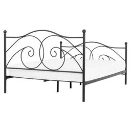 Beliani Bed Metal Dinard 160 X 200 Cm (Eu King Size) Black - thumbnail 5