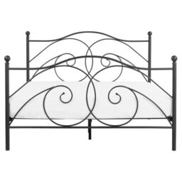 Beliani Bed Metal Dinard 160 X 200 Cm (Eu King Size) Black - thumbnail 4