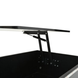 Abrihome Black Liftable Coffee Table With 4 Drawers, Led Lighting & Hidden Storage, Sofa Table, Coffee Table, Living Room Table, Mdf - thumbnail 6