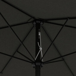 Outsunny 2 X 3(M) Garden Parasol Rectangular Market Umbrella W/ Crank Dark Grey - thumbnail 9