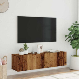 Berkfield Wall Mounted Tv Cabinet Old Wood 120X30X30 Cm Engineered Wood - thumbnail 3