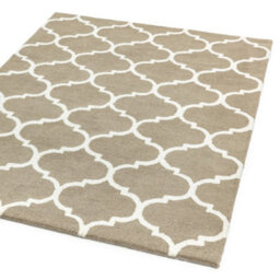Beige Camel Luxurious Modern Geometric Handmade Rug For Living Room Bedroom & Dining Room-120Cm X 170Cm - thumbnail 3