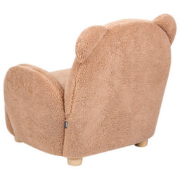 Beliani Kids Bear Armchair With Brown Boucle Upholstery And Rubberwood Legs, Compact (W58 X D62 X H56Cm) - thumbnail 6