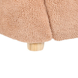 Beliani Kids Bear Armchair With Brown Boucle Upholstery And Rubberwood Legs, Compact (W58 X D62 X H56Cm) - thumbnail 7