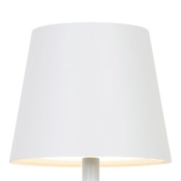 GoodHome Quelea Conical Matt White Rechargeable Integrated Led Table Lamp - thumbnail 3