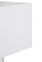 Orsina Rectangular Table Lamp With Crystal Base, Chrome Finish Metal Tube Table Lamp With White Fabric Shade - thumbnail 3