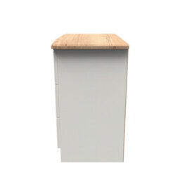 Albert 3 Drawer Chest In Cream Ash & Oak (Ready Assembled) - thumbnail 2
