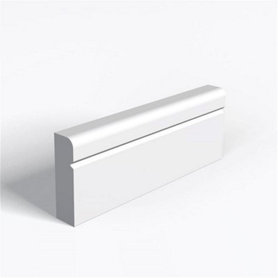 Marlborough - Double Set - Mdf Pencil Round And 1 V Groove Architrave & Rebate - 15mm (T) X 94mm (H)