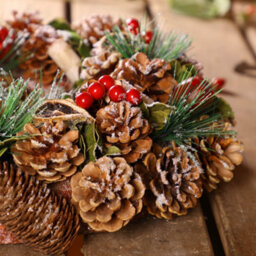 Dibor Traditional Citrus Spice Front Door Autumn Wreath Winter Spring Wreath 38Cm - thumbnail 4