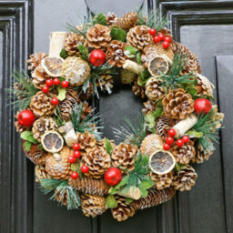 Dibor Traditional Citrus Spice Front Door Autumn Wreath Winter Spring Wreath 38Cm - thumbnail 2