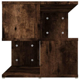 Berkfield Modern Side Table Smoked Oak 40X40X40 Cm Engineered Wood - thumbnail 4