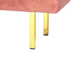 Beliani Upholstered Bench Roseville Velvet Pink - thumbnail 6
