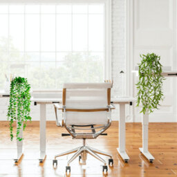 2 Pack 2 - Piece Artificial Hanging Plants, Faux Indoor Wall Decoration Plants, Small Light Green Tea Leaves With White Spray - thumbnail 3