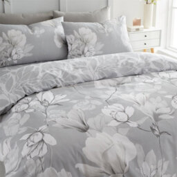 Gc Gaveno Cavailia Blossom Heaven Duvet Cover Bedding Set Grey Double 3Pc With Reversible Flowers Printed Quilt Bedding Set. - thumbnail 2