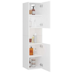 Vidaxl Bathroom Cabinet White 30X30X130 Cm Engineered Wood - thumbnail 4