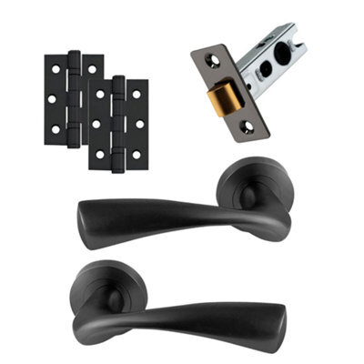 UAP Limited Uap Truro Internal Door Handle Set - Sleek Lever On Rose - Complete Latch Pack - Metal Grey - image 1