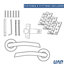 UAP Limited Uap Truro Internal Door Handle Set - Sleek Lever On Rose - Complete Latch Pack - Metal Grey - thumbnail 5