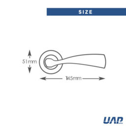 UAP Limited Uap Truro Internal Door Handle Set - Sleek Lever On Rose - Complete Latch Pack - Metal Grey - thumbnail 4