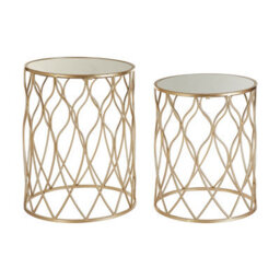 Orsina Versatile Design Set Of Two Side Tables, Sleek Industrial Table For Livingroom, Everyday Use Lounge Table - thumbnail 2