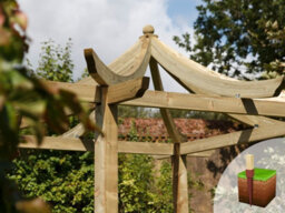 Edecks Dragon Wooden Garden Pergola Extended (W 4800 X D 2700mm) With Bolt Down Anchors (2.7M) - thumbnail 3