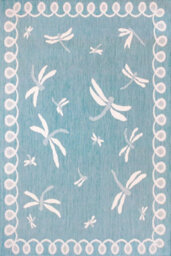 Teal Outdoor Rug, Animal Bordered Stain-Resistant Rug For Patio Garden Balcony, Modern Outdoor Area Rug-120Cm (Circle) - thumbnail 4