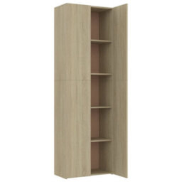 Berkfield Office Cabinet Sonoma Oak 60X32X190 Cm Engineered Wood - thumbnail 7