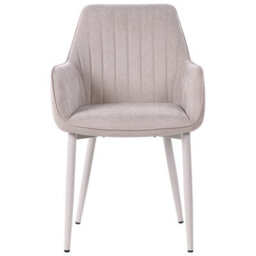 Beliani Set Of 2 Dining Chairs Wellston Fabric Beige - thumbnail 5