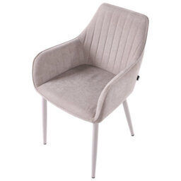 Beliani Set Of 2 Dining Chairs Wellston Fabric Beige - thumbnail 7