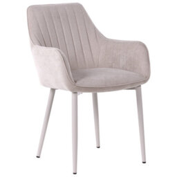 Beliani Set Of 2 Dining Chairs Wellston Fabric Beige - thumbnail 4