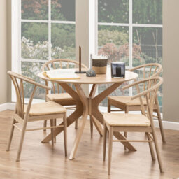 Furniture To Go Cassandra Dining Chair With Armrest In White Oak Set Of 2 - thumbnail 4