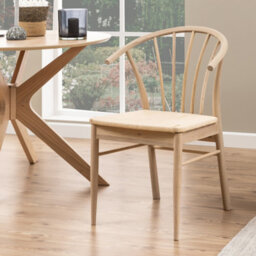 Furniture To Go Cassandra Dining Chair With Armrest In White Oak Set Of 2 - thumbnail 5