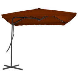 Berkfield Outdoor Parasol With Steel Pole Terracotta 250X250X230 Cm - thumbnail 2