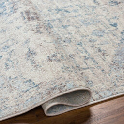 Livabliss Round Ankara-Vintage Grey Blue Traditional Boho Living Dining Bedroom Rug 200 X 200 Cm Easy Care, Non Shedding - thumbnail 4