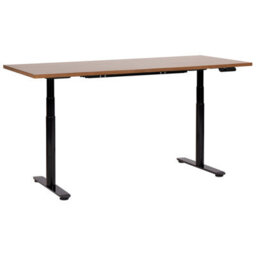 Beliani Electric Adjustable Standing Desk Destinas Brown/ Black 180 Cm 80 Cm - thumbnail 1