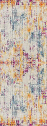 Livabliss Floransa-Abstract Grey Pink Yellow Blue Modern Marble Living Dining Bedroom Rug 80 X 220 Cm Easy Care, Non Shedding - thumbnail 2