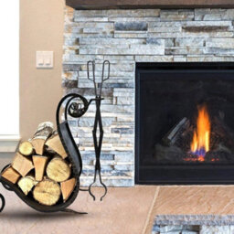"25"" Long Black Cast Iron Heavy Duty Fire Tongs Campfire Wood Log Grabber Tool" - thumbnail 5