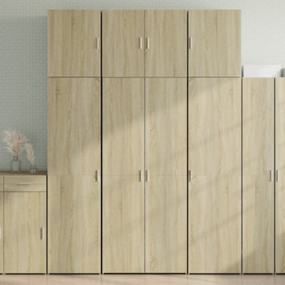 Berkfield Highboard Sonoma Oak 80X42.5X249 Cm Engineered Wood - image 1