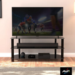 "Avf Classic 1.14M Glass Corner Tv Stand, For Tvs Up To 55"" - Black" - thumbnail 4