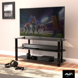 "Avf Classic 1.14M Glass Corner Tv Stand, For Tvs Up To 55"" - Black" - thumbnail 3