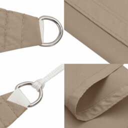 Berkfield Sun Shade Sail Taupe 7X5X5 M 100% Polyester Oxford - thumbnail 6