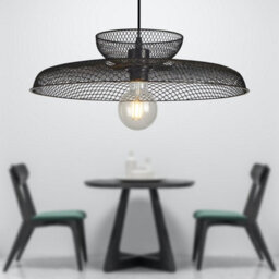 First Choice Lighting Set Of 2 Cassidy Two Tier Black Mesh Ceiling Pendant Lights - thumbnail 6