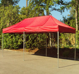 Crocodile Trading 3M X 6M Trader-Max 30 Commercial Instant Shelter Pop Up Gazebos Frame & Canopy - Red - thumbnail 4