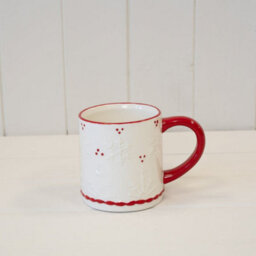 Four Candle Snowflake Red Detailed Mug Christmas Decoration - thumbnail 2