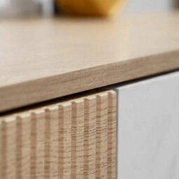Arte Noir I Entertainment Unit Oak Cremona Marble White Led For Tvs Up To 70In - thumbnail 5