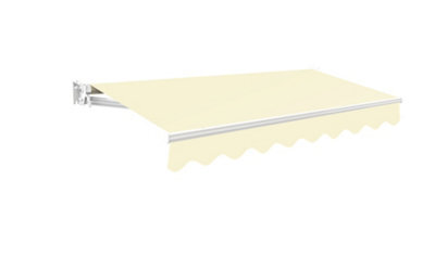 Primrose Awnings 2.5M X 2.0M Retractable Manual No Torsion Bar Ivory Awning Outdoor Patio Canopy - image 1