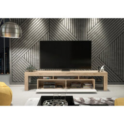 Creative Furniture Nova Tv Unit 200Cm - Oak & White Gloss Doors - thumbnail 3